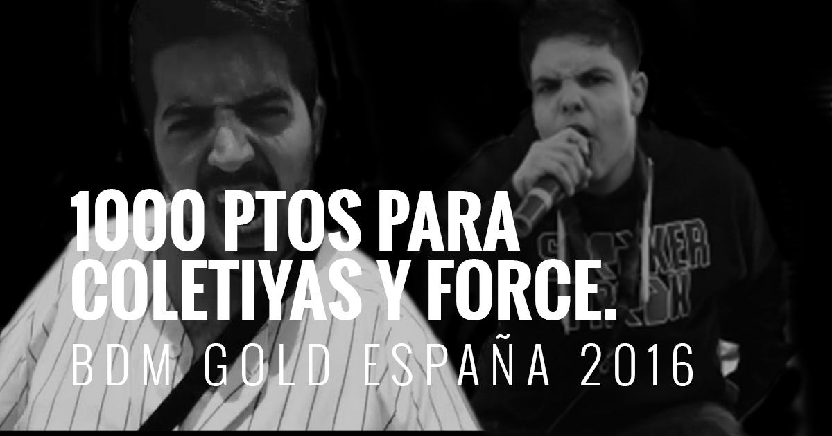 Ranking España 2016 antes de la BDM Gold España