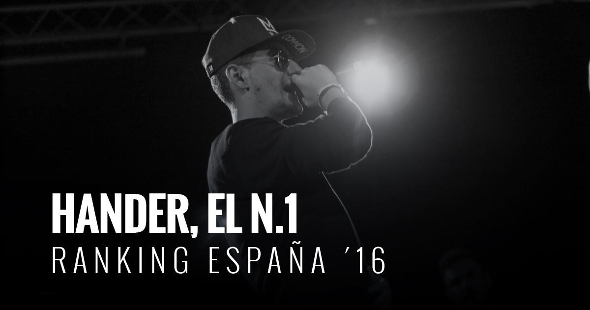 Hander es el campeón del Ranking Freestyle España 2016 después de un año cargado de victorias.