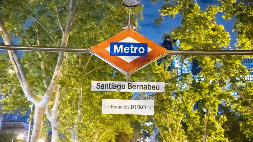 LA ESTACIÓN DE METRO SANTIAGO BERNABÉU LLEVARÁ EL NOMBRE DE “DUKO”